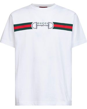 Gucci Cotton Jersey Embroidered T-Shirt - White