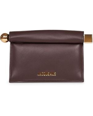 Jacquemus Midnight The Small Rond Carré Clutch Bag - Brown
