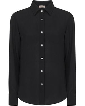 Blanca Vita Onyx Crepe Corten Shirt - Black