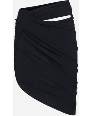 Jacquemus Black The Drapeado Mini Skirt