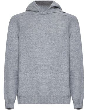 D 40 Felpa Con Cappuccio - Grigio