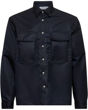 D 40 Nylon Shirt Jacket - Blue