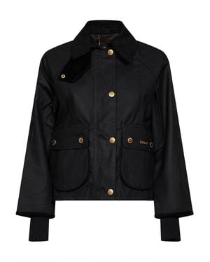 Barbour Beadnell Crop Waxed Jacket - Black