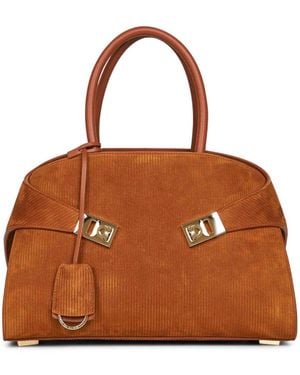 Ferragamo Tan Hug Handbag (M) - Brown