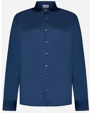 D4.0 Cotton Knit Shirt - Blue