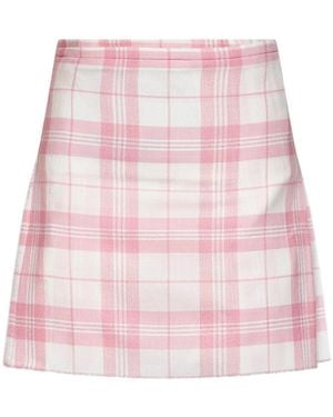 Vivienne Westwood And Ivory "Coquette" Virgin Wool Kilt Mini Skirt - Pink