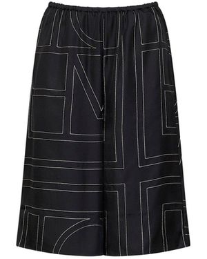 TOTEME Silk Pj Culottes - Black