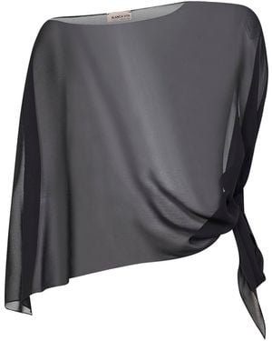 Blanca Vita Onyx Georgette Sdefy Stole - Grey