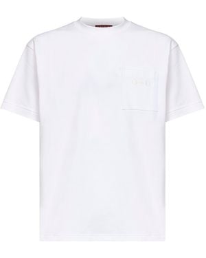 Gucci Stretch Cotton Piqué Embroidered T-Shirt - White