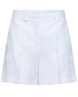 Blanca Vita Viscose And Linen Silice Shorts - White