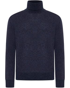 D 40 Turtleneck Wool Sweater - Blue