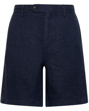 MC2 Saint Barth Bermuda Shorts Sebastian Linen - Blue