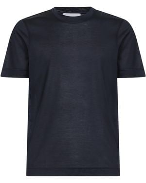 D 40 Silk Jersey Crewneck T-Shirt - Blue