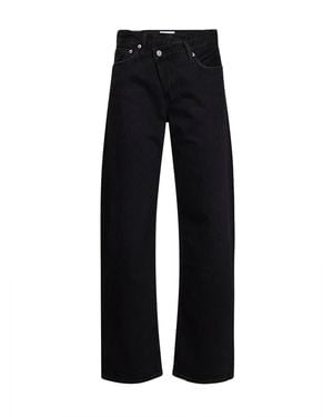 Agolde Denim Arc Criss Cross Jeans - Black