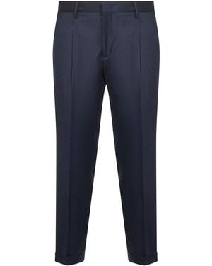 D 40 Wool And Cashmere Flannel Tiberio Pants - Blue