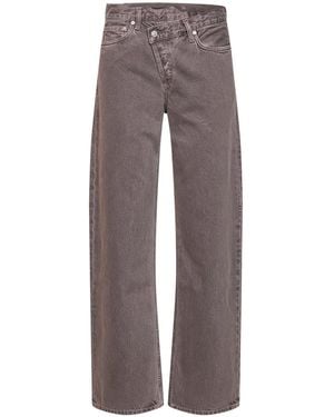 Agolde Denim Arc Criss Cross Jeans - Grey