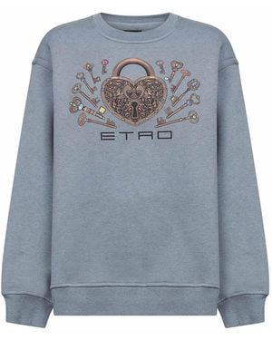 Etro Felpa Stampata - Blu