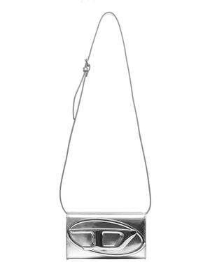 DIESEL 1Dr Laminated Leather Wallet Bag - White