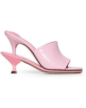 Jacquemus Leather Double Mules - Pink