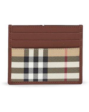 Burberry Archive Check Credit Card Holder - White