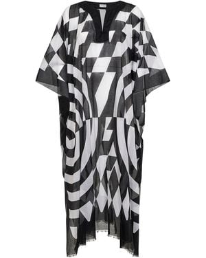 Dries Van Noten Printed Cotton Long Kaftan - White