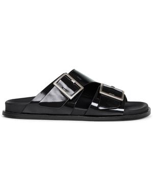 Alohas Patent Leather Alba Sandals - Black