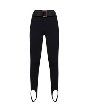 Self-Portrait Self Portrait Compact Knit Stirrup Leggings - Black