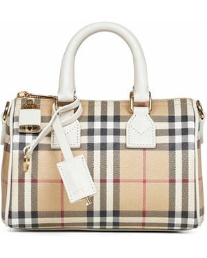 Burberry Check Mini Bowling Bag - Metallic
