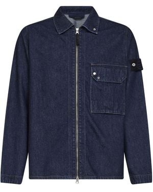 STONE ISLAND DENIM RESEARCH 13.5 Oz Denim Overshirt <Br - Blue