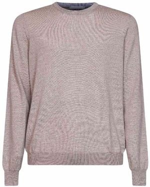 D 40 Virgin Wool Knit Crewneck Jumper - Grey