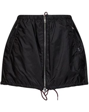 Prada Re-Nylon Zip-Up Mini Skirt - Black