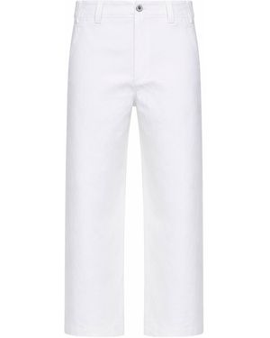 Brunello Cucinelli Gabardine Chino Crop Trousers - White