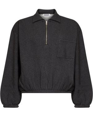 DARKPARK Dark Alva Half-Zip Crop Sweatshirt - Black