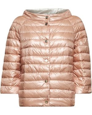 Herno Ultralight Nylon Reversible Cape - Pink