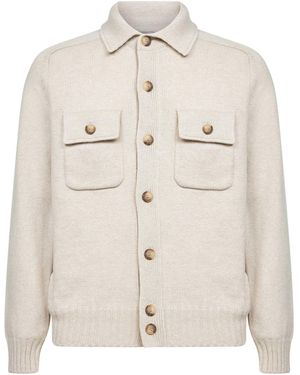 D 40 Virgin Wool Knit Jacket - Natural