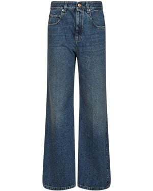 Brunello Cucinelli Authentic Denim Contemporary Loose Jeans With Monili - Blue