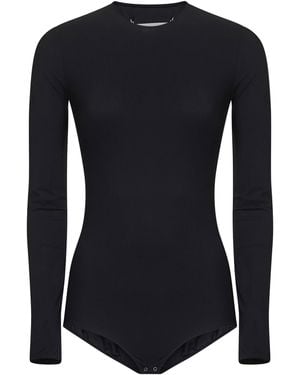 Maison Margiela Technical Jersey Bodysuit - Black