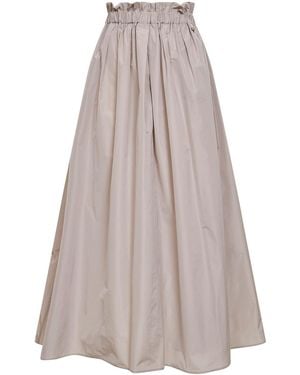 Herno Pearl New Techno Taffeta Long Skirt - Grey