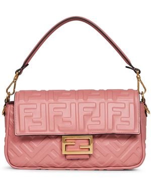 Fendi Macaron Baguette Shoulder Bag - Pink