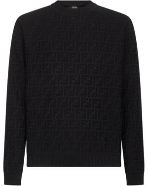Fendi Ff Cotton Jumper - Black