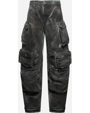 The Attico Fern Camouflage Cotton Cargo Trousers - Multicolour