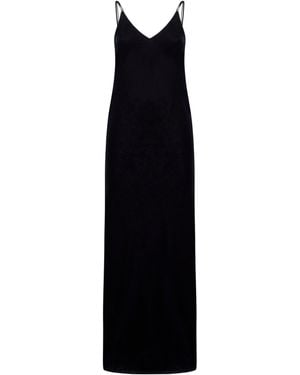 Blanca Vita Velvet Ancona Long Dress - Black