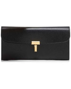 TOTEME Leather T-Lock Wallet - White