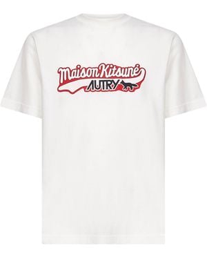 AUTRY CAPSULE Cotton Maison Kitsuné T-Shirt - White