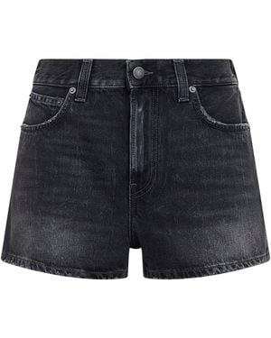 Haikure Cotton Denim Brit Shorts - Blue