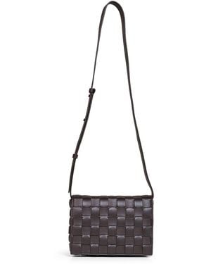 Bottega Veneta Espresso Orto Messenger Bag - White