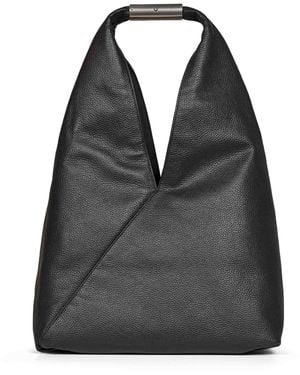 MM6 by Maison Margiela Japanese Medium Bag Jewel Handle Classic Tote - Black