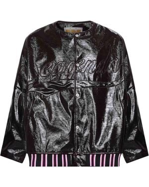 PDF Burgundy Coated Fabric Leggenda Due Jacket - Black