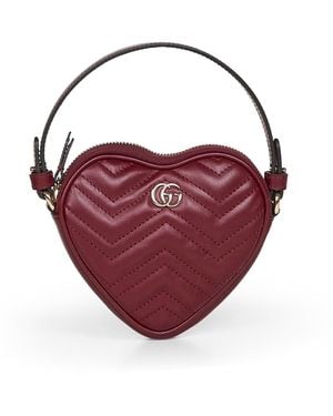 Gucci Burgundy Gg Marmont Mini Bag - Purple