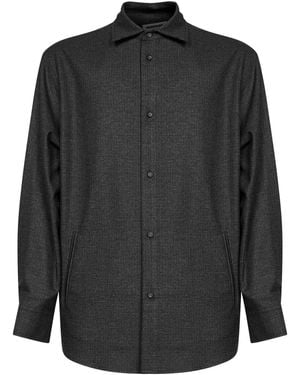 DARKPARK Keanu Houndstooth Print Shirt - Black
